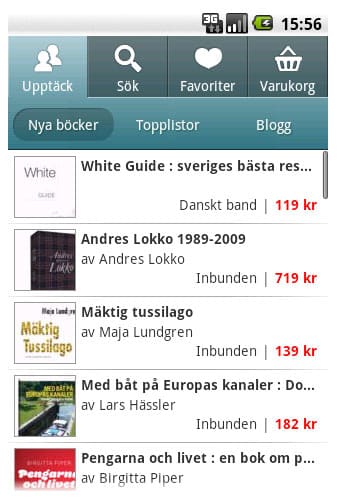 Bokus lanserar mobil bokhandel för Android