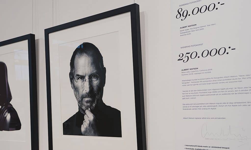 Steve Jobs porträtt för 250 000 i e-handlarens nya butik