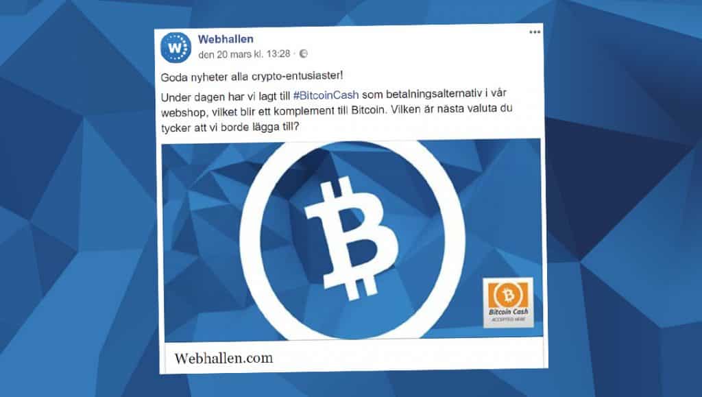 Webhallen utökar sin satsning på kryptovalutor