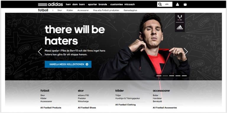 Adidas E-handelsmål är inom räckhåll