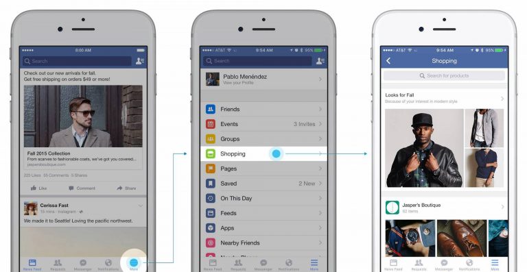 Facebook lanserar avdelning för e-handel i sin app