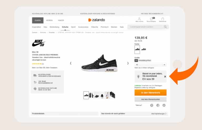 Zalando guidar kunderna med storleks-specialister