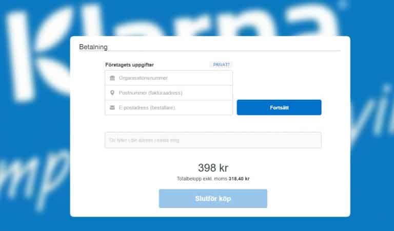 Nu rullar Klarna ut B2B-kassan på bred front